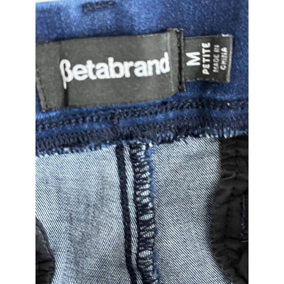 Betabrand Pull-On Straight Leg Blue Denim Pants Women’s Medium Petite Stretch - Picture 9 of 14